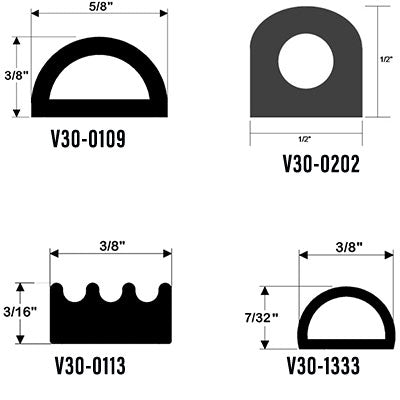 WEATHER SEAL BLK.7/32ininX3/8X10'in