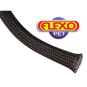 Techflex Flexo Pet - Flexopet 1/2-1 1/4"75'SLV Black | PTN0.75BK