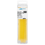 Vertex 82314 semi-rigid adhesive-lined heat-shrink tubing, yellow, 12–10 AWG. Six 6-inch pieces per pack.