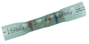 Vertex heat-shrink step-down butt connector, 22–18 to 16–14 AWG. One connector shown; select pack quantity.